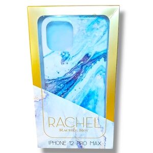 Rachel Roy Apple Iphone Case 12 pro Max Full Protection New Marble Blue White